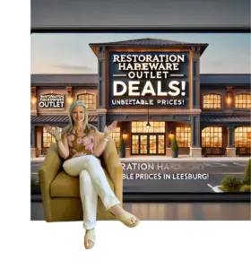 Kelly the Realtor highlights the best deals at the Restoration Hardware Outlet in Leesburg during her retail therapy tour.”